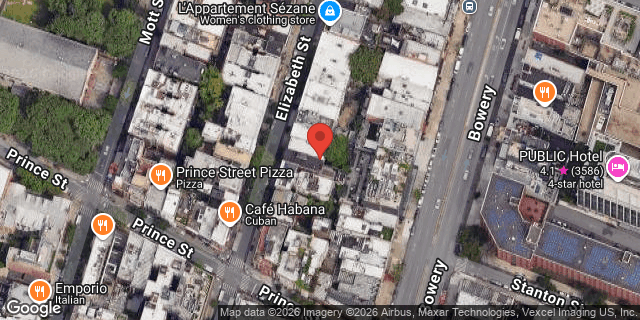 Aerial map of 238 ELIZABETH STREET, Manhattan