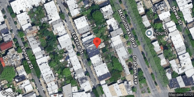 Aerial map of 108 ECKFORD STREET, Brooklyn