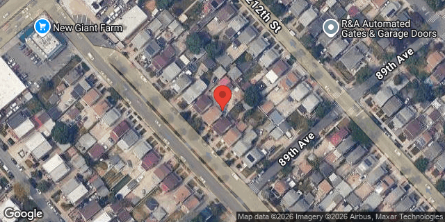 Aerial map of 88-39 HOLLIS COURT BLVD, Queens
