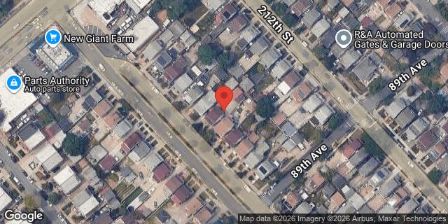 Aerial map of 88-37 HOLLIS COURT BLVD, Queens
