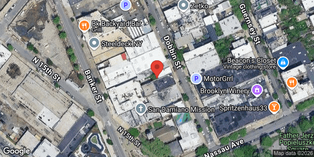 Aerial map of 37 1/2 DOBBIN STREET, Brooklyn