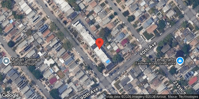 Aerial map of 89-81 VANDERVEER STREET, Queens