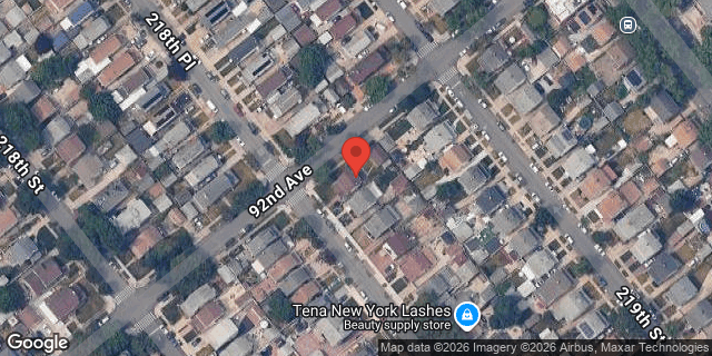 Aerial map of 92-01 218 PLACE, Queens