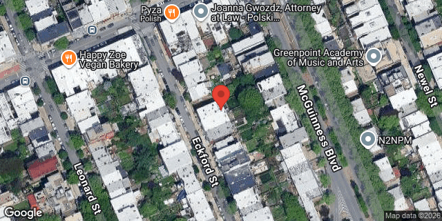 Aerial map of 120 ECKFORD STREET, Brooklyn