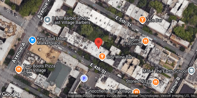 Aerial map of 207 EAST 4 STREET, Manhattan