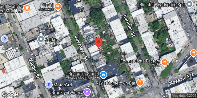 Aerial map of 86 GUERNSEY STREET, Brooklyn