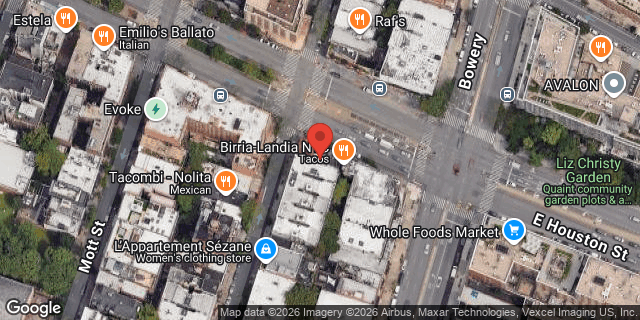 Aerial map of 73 EAST HOUSTON STREET, Manhattan