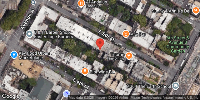 Aerial map of 524 EAST 5 STREET, Manhattan
