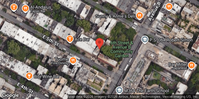 Aerial map of 543 EAST 5 STREET, Manhattan