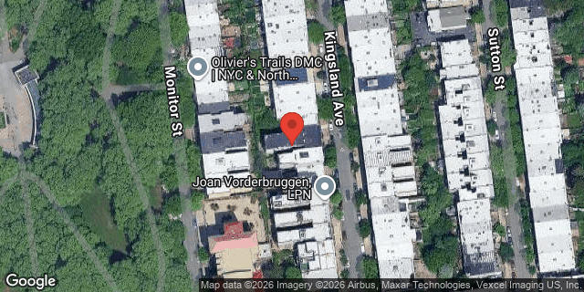 Aerial map of 227 KINGSLAND AVENUE, Brooklyn