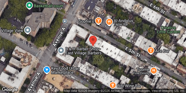 Aerial map of 508 EAST 5 STREET, Manhattan