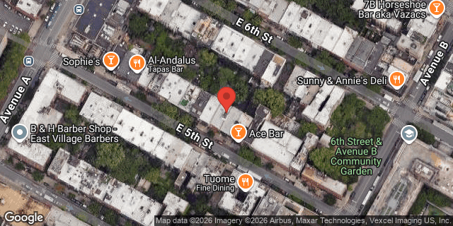 Aerial map of 527 EAST 5 STREET, Manhattan