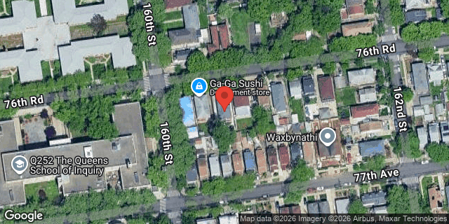Aerial map of 160-10 76 ROAD, Queens