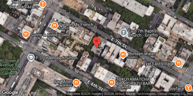 Aerial map of 198 EAST 7 STREET, Manhattan