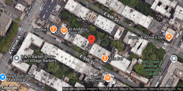 Aerial map of 523 EAST 5 STREET, Manhattan