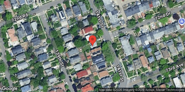 Aerial map of 72-48 141 STREET, Queens