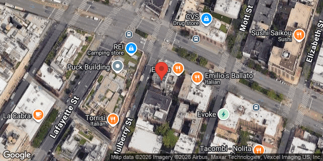 Aerial map of 41 EAST HOUSTON STREET, Manhattan