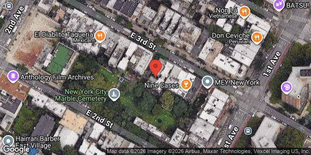 Aerial map of 78 EAST 3 STREET, Manhattan
