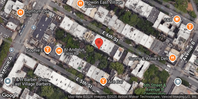 Aerial map of 520 EAST 6 STREET, Manhattan