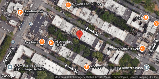 Aerial map of 518 EAST 6 STREET, Manhattan