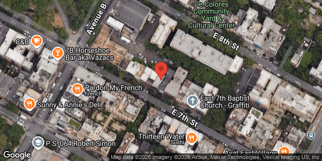 Aerial map of 195 EAST 7 STREET, Manhattan