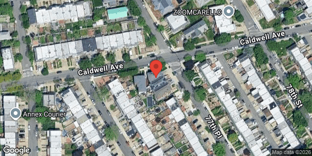 Aerial map of 77-20 CALDWELL AVENUE, Queens