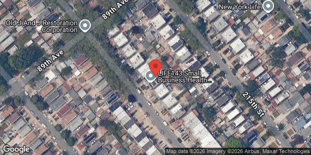 Aerial map of 89-21 VANDERVEER STREET, Queens