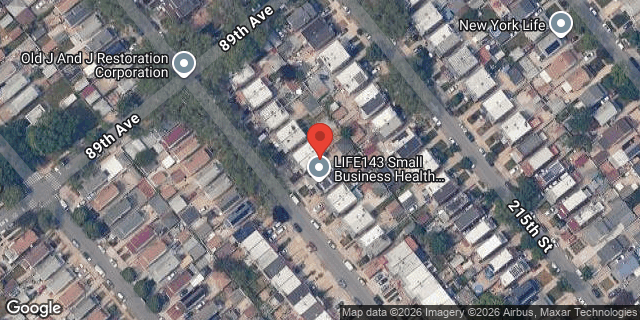 Aerial map of 89-19 VANDERVEER STREET, Queens