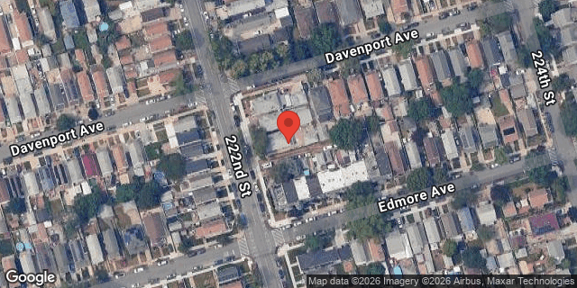 Aerial map of 92-49 222 STREET, Queens