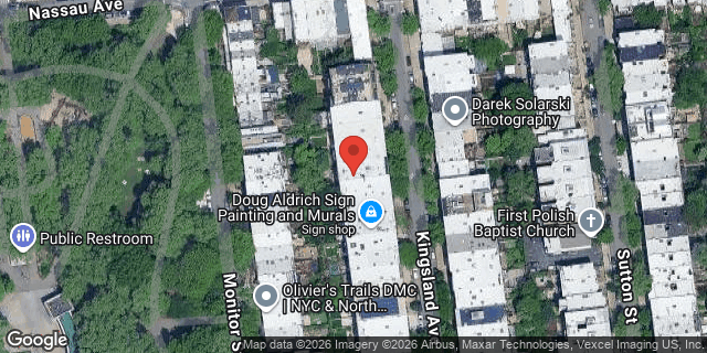 Aerial map of 259 KINGSLAND AVENUE, Brooklyn