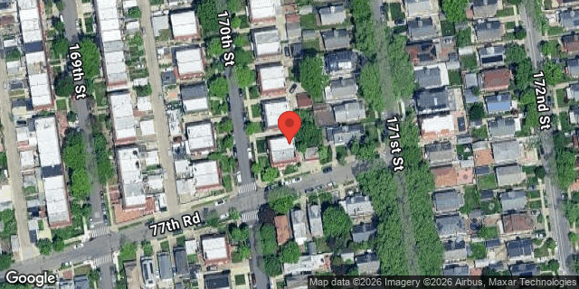Aerial map of 76-41 170 STREET, Queens