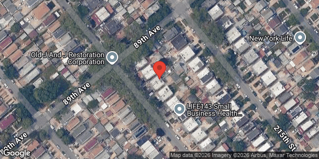 Aerial map of 89-09 VANDERVEER STREET, Queens