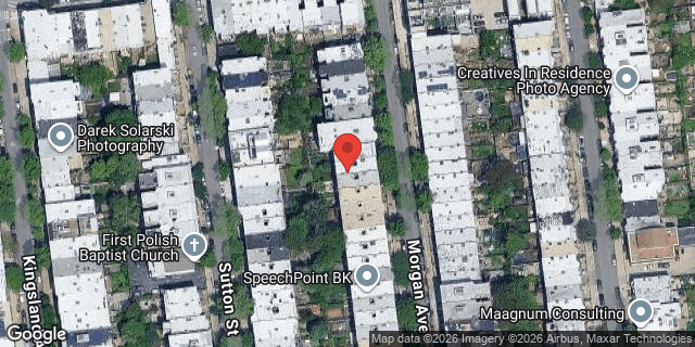 Aerial map of 609 MORGAN AVENUE, Brooklyn