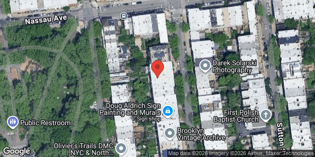Aerial map of 263 KINGSLAND AVENUE, Brooklyn
