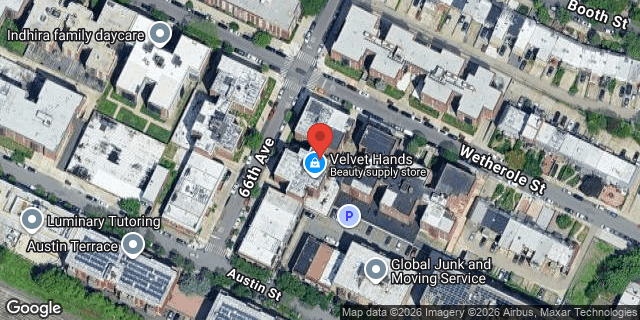 Aerial map of 94-20 WETHEROLE STREET, Queens