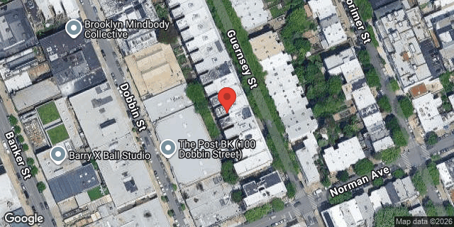 Aerial map of 133 GUERNSEY STREET, Brooklyn