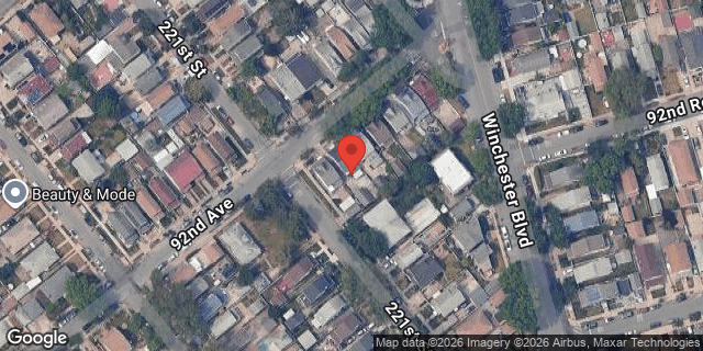 Aerial map of 221-06 92 AVENUE, Queens