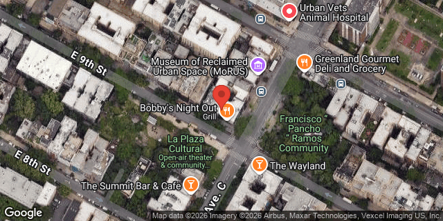 Aerial map of 145 AVENUE C, Manhattan