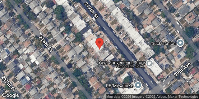 Aerial map of 89-68 217 STREET, Queens
