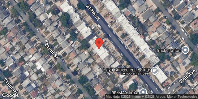 Aerial map of 89-64 217 STREET, Queens