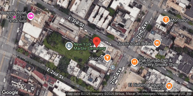 Aerial map of 30 EAST 3 STREET, Manhattan