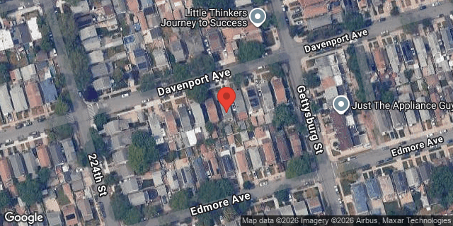 Aerial map of 224-26 DAVENPORT AVENUE, Queens