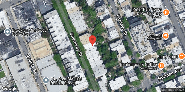 Aerial map of 138 GUERNSEY STREET, Brooklyn