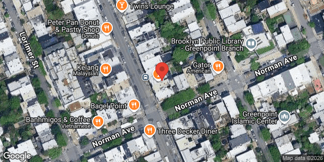 Aerial map of 706 MANHATTAN AVENUE, Brooklyn