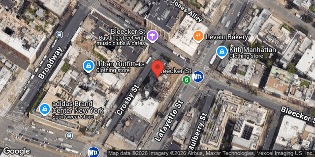 Aerial map of 58 BLEECKER STREET, Manhattan