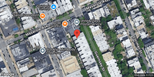 Aerial map of 155 GUERNSEY STREET, Brooklyn