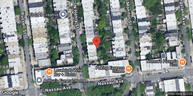 Aerial map of 198 NORTH HENRY STREET, Brooklyn