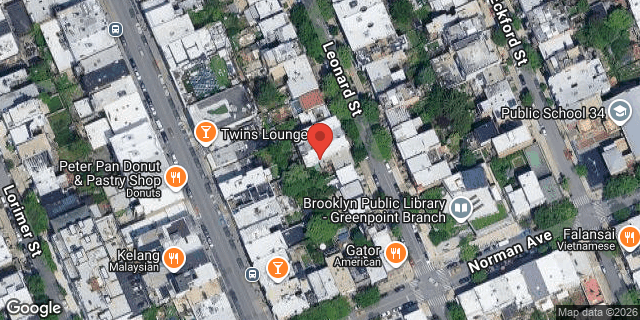 Aerial map of 633 LEONARD STREET, Brooklyn