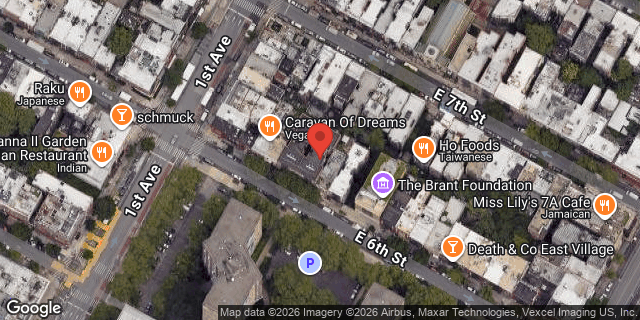 Aerial map of 411 EAST 6 STREET, Manhattan