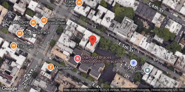 Aerial map of 306 EAST 5 STREET, Manhattan